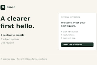 write a three email welcome sequence for your ecommerce brand