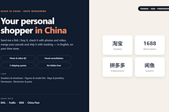 be your china personal shopper and buying agent for  1688