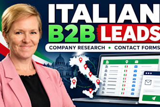do italian b2b lead generation cold email list building contact form marketing