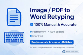 retype scanned images to ms word accurately