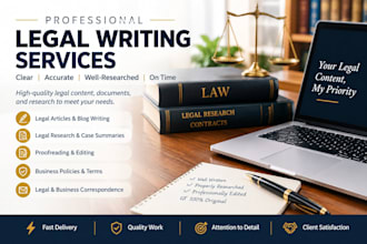 write legal articles, case summaries, and edit legal content