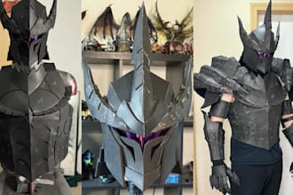 3d cosplay creation wearable anime cosplay armor evafoam costumes 3d helmet prop
