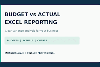 create budget vs actual reports and financial analysis in excel
