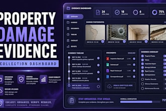 develop a professional property damage evidence collection dashboard