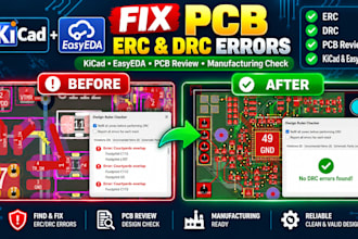 fix erc drc errors and review your pcb design