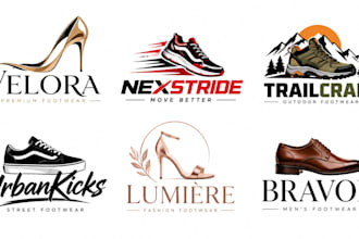design a professional, footwear, sneakers, fashion, streetwear shoes logo