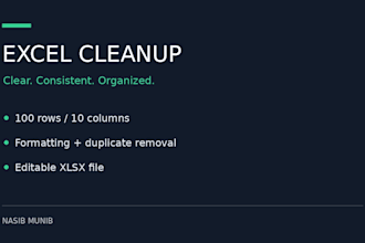 clean and format your excel spreadsheet