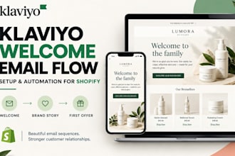 set up klaviyo welcome email flow and automation for shopify stores