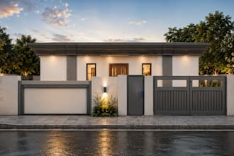 design 3d model of your residential houses and office buildings