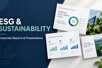 design a corporate esg and sustainability presentation report