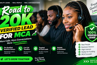 do lead generation for mca and provide fresh ucc lead for mca