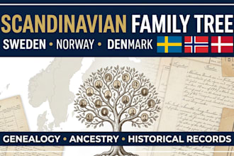 research your scandinavian family tree, swedish, norwegian and danish genealogy