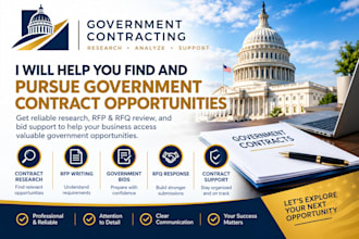 assist with government bids, rfps, and rfqs