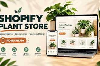 create shopify plant store online ecommerce houseplant shop website design