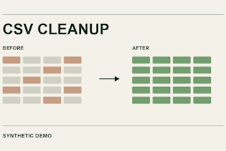 clean and deduplicate your CSV data