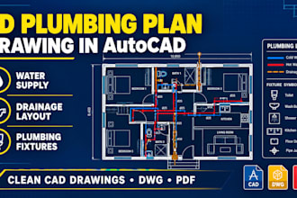 draw a 2d plumbing plan in autocad for your building