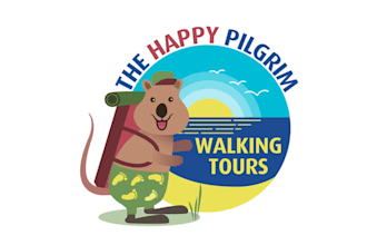design mascot pilgrim walking tours logo