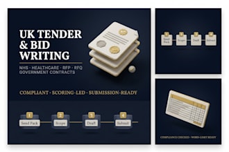 write winning UK tender, bid proposal, rfp, nhs tender and healthcare tender