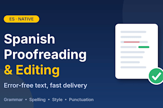 proofread and edit your spanish text with perfect grammar