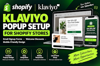 create klaviyo popups and email signup forms for shopify