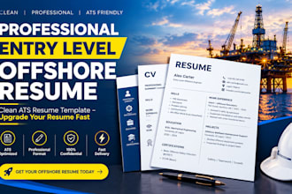 create professional entry level offshore resumes