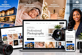 design property newborn product corporate headshots photography weblium websites
