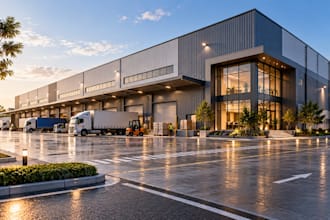 design warehouse factory workshop industrial exterior cgi rendering