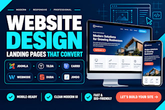 joomla tilda carrd landing page webnode site duda builder jimdo website design