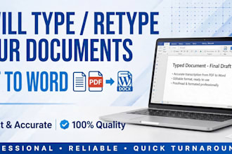 type and retype documents PDF to word conversion