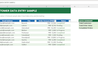 do excel data entry and spreadsheet formatting