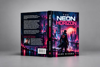 design cyberpunk book cover design dystopian sci fi novel ebook and kdp cover