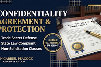 create a customized confidentiality agreement by a US attorney