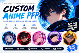 create a custom anime pfp for discord, gaming, and social media