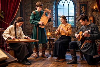 record live celtic harp, tin whistle, uilleann pipes and  bodhran