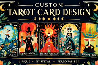 design a custom oracle card deck with unique spiritual illustrations