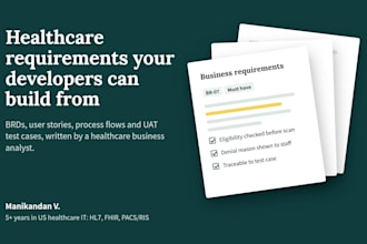 be your healthcare business analyst for hl7, fhir and pacs projects