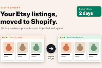 import your etsy listings to shopify and sync your inventory