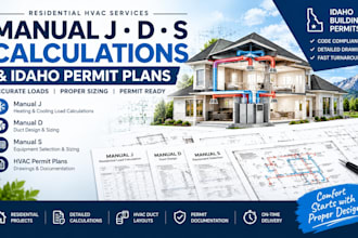 manual j d a hvac heating and cooling load calculation and idaho permit plan