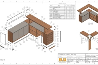 create custom furniture and cabinet assembly instruction manuals for product