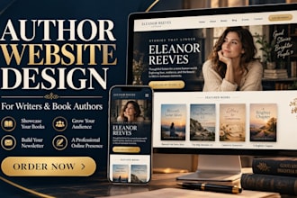 design an author website, book website or wordpress author site