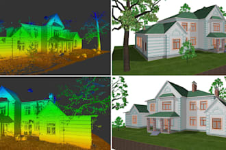 create archicad bim model from point cloud data,  faro, leica scan to 2d drawing