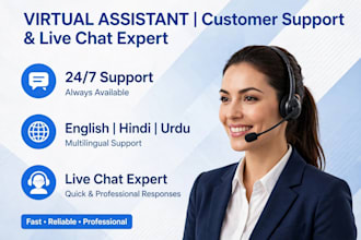 be your instagram and facebook live chat support and customer service agent