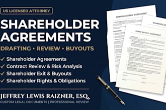 draft a comprehensive US shareholder agreement for your company