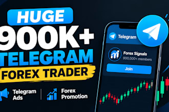 bring huge 900k telegram forex trader, run telegram ads telegram forex promotion