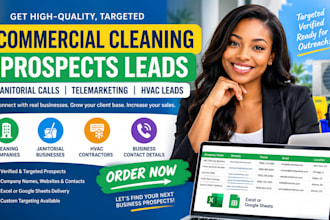 commercial cleaning prospects leads janitorial calls telemarketing hvac leads