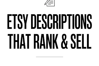 write seo etsy product description that sells