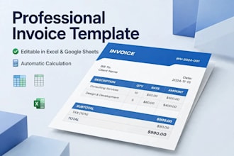 create a professional invoice template in excel
