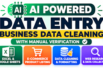 provide ai powered data entry and business data cleaning and manual verification