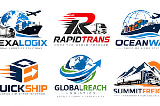 design a professional, logistics, shipping, deliver, transportation cargo logo