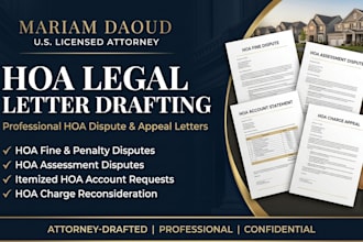 draft a legal letter requesting reconsideration of an hoa charge